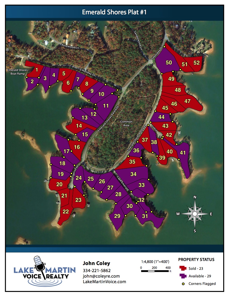 Emerald Shores Plat Map Revised