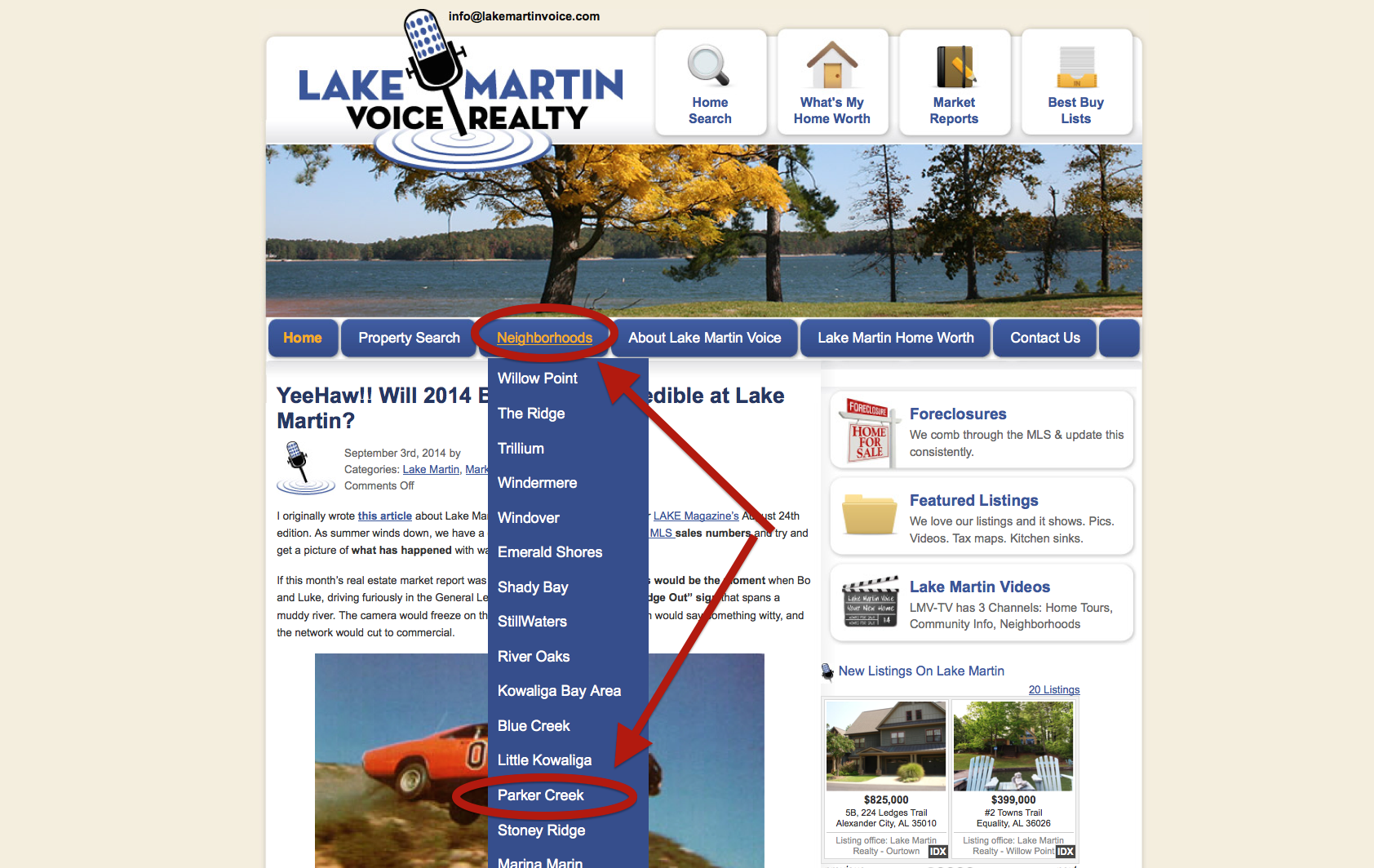 Lake Martin Voice Neighborhood Pages
