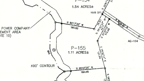 Lot P-155 Plat Map Pace's Peninsula