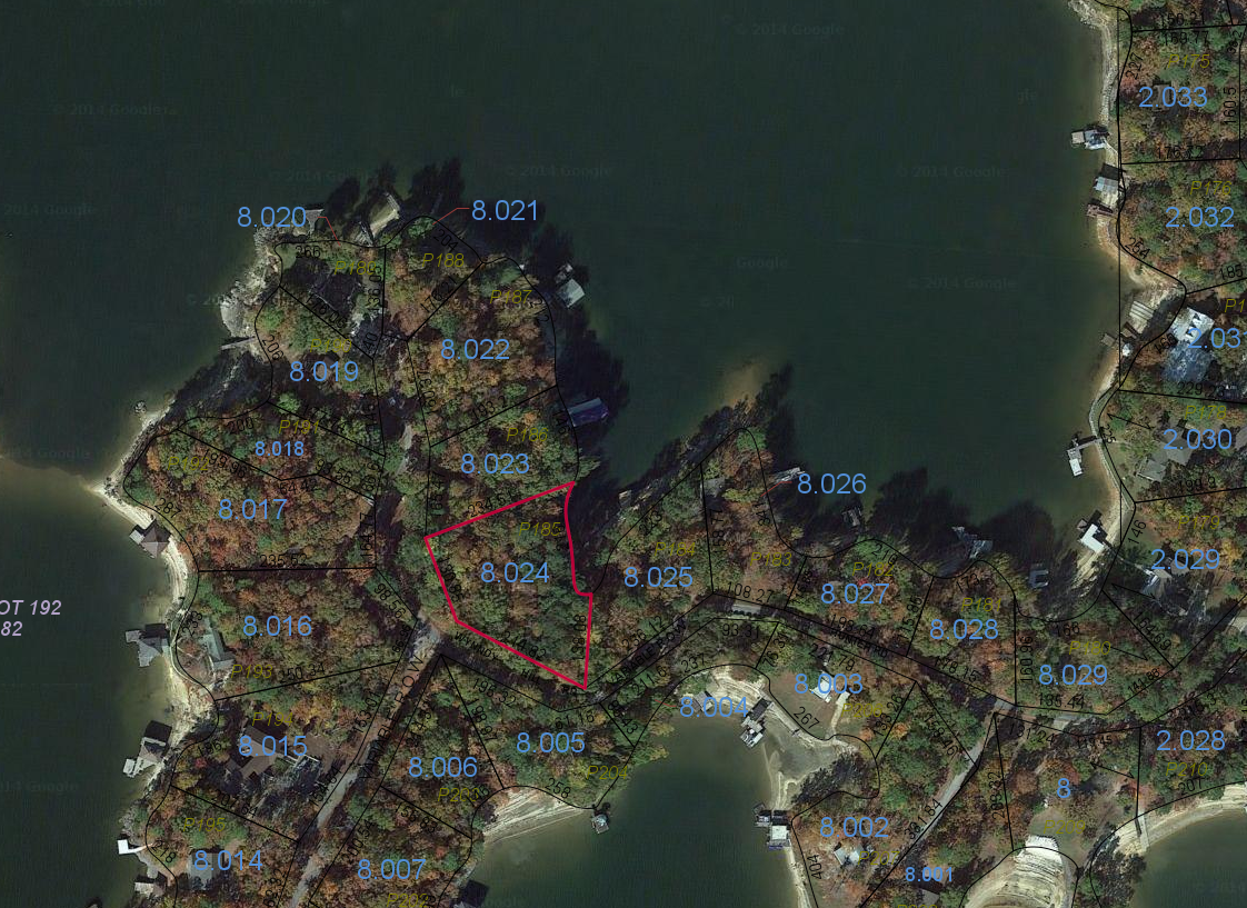 Lot P-185 Satellite Map Pace's Peninsula