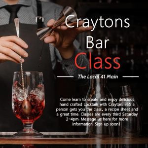 Cocktail class at the local