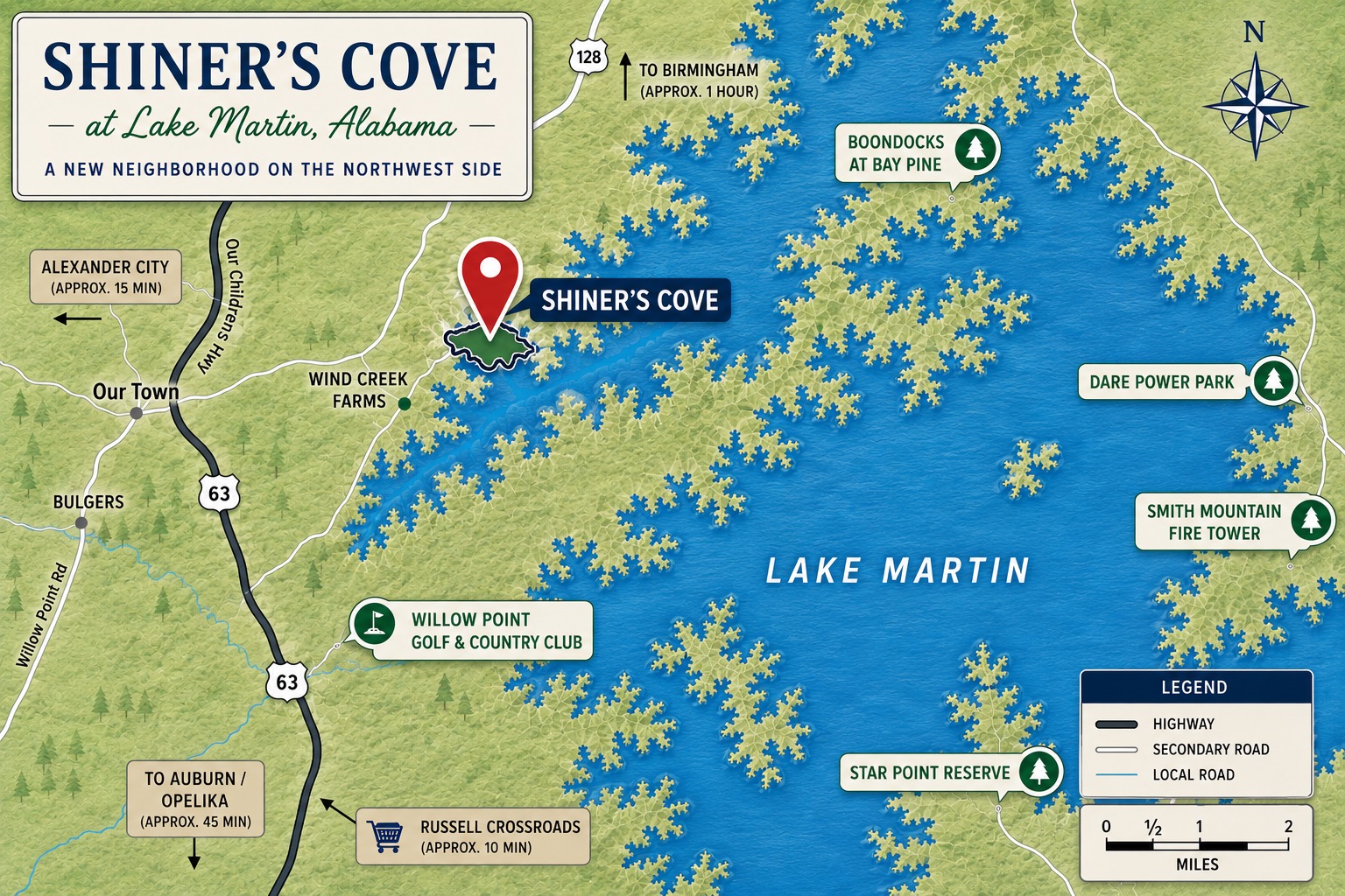 Shiner's Cove at Lake Martin Alabama